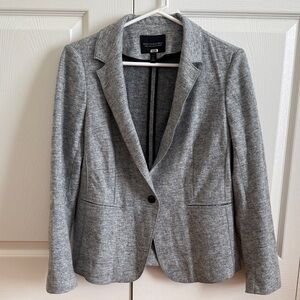 Banana Republic Heather Gray Women's Long & Lean Blazer Petite 8P